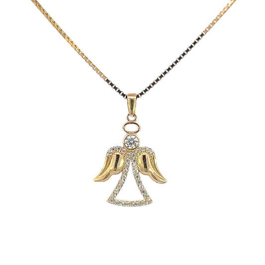 14K Gold Angel Necklace